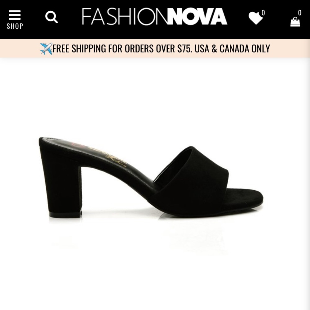 Fashion Nova So Cute Heeled Sandal Black